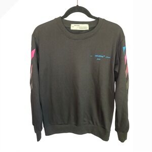 OFF WHITE c/o VIRGIL ABLOH Main Label Black Arrows Graphic Sweatshirt FW 2019 M